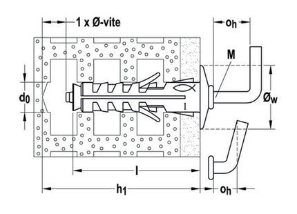 FISCHER TASSELLI IN NYLON CON GANCIO PIATTO SB12/10 K BLISTER PZ2