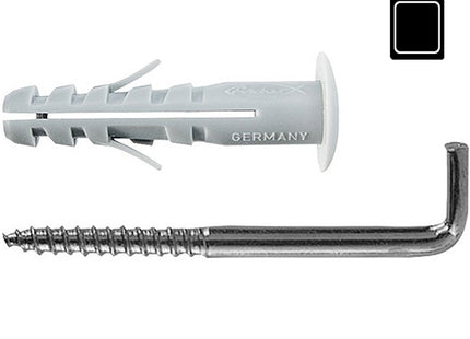 FISCHER TASSELLI IN NYLON CON GANCIO DIRITTO SB 8/6 K BLISTER PZ2