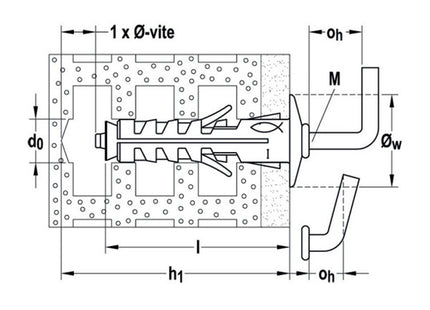 FISCHER TASSELLI IN NYLON CON GANCIO MEDIO SB.../2 K IN BLISTER