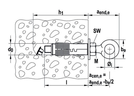 FISCHER TASSELLO SLM O IN ACCIAIO CON OCCHIOLO CL.8.8