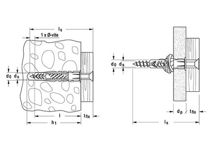 FISCHER TASSELLO UX-RS IN NYLON CON COLLARE E VITE TSP