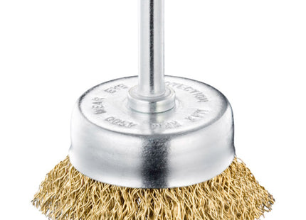 SIT SPAZZOLA A TAZZA IN ACCIAIO OTTONATO CON GAMBO