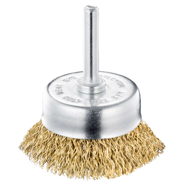 SIT SPAZZOLA A TAZZA IN ACCIAIO OTTONATO CON GAMBO