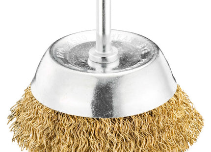 SIT SPAZZOLA A TAZZA IN ACCIAIO OTTONATO CON GAMBO