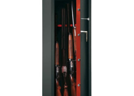 TECHNOMAX ARMADIO PORTAFUCILI A CHIAVE GRIGIO MOD. TCH/10 PER 10 FUCILI