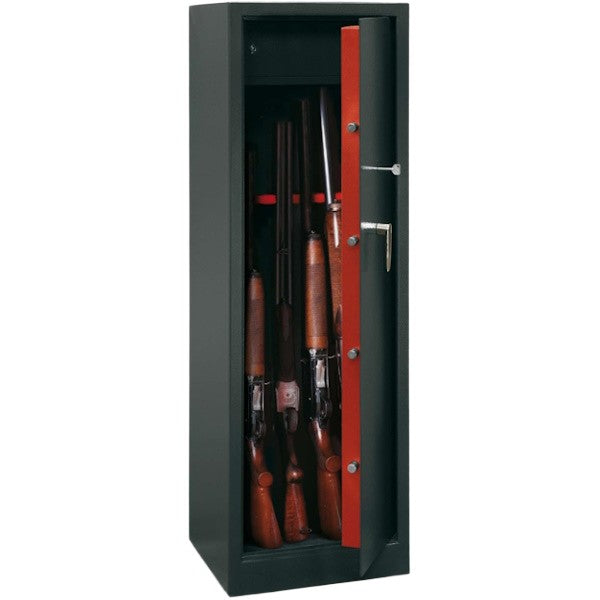 TECHNOMAX ARMADIO PORTAFUCILI A CHIAVE GRIGIO MOD. TCH/10 PER 10 FUCILI