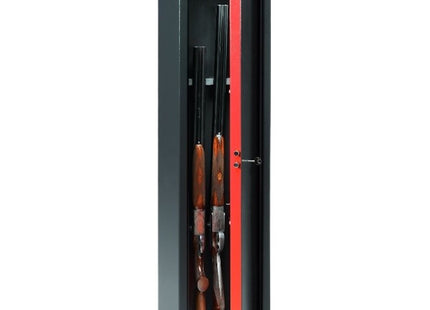 TECHNOMAX ARMADIO PORTAFUCILI A CHIAVE GRIGIO MOD. TCH/ 4 PER 5 FUCILI