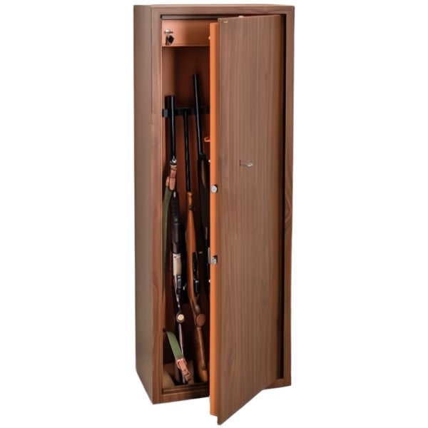 TECHNOMAX ARMADIO PORTAFUCILI A CHIAVE EFFETTO LEGNO MOD. TCL/4 4 FUCILI