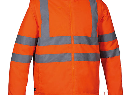 COFRA GIACCA ALTA VISIBILITA&apos; TELSEN 3 IN 1 ARANCIO FLUO/NAVY