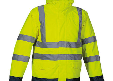 COFRA GIACCA ALTA VISIBILITA&apos; TELSEN 3 IN 1 GIALLO FLUO/NAVY