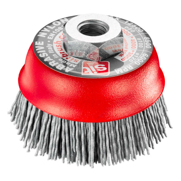 SIT SPAZZOLA A TAZZA IN NYLON ABRASIVO D.MM 80 M14 ART.0129