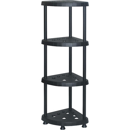 MOBIL PLASTIC SCAFFALE TIDY 414 ANGOLARE 4 PIANI CM 39X39X136 NERO