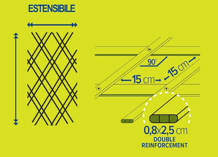 TENAX TRALICCIO ESTENSIBILE PER RAMPICANTI TREPLAS COLORE VERDE