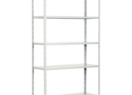 PROMETAL SCAFFALE PRO GRIGIO IN KIT 5 PIANI A GANCIO CM100X50X190