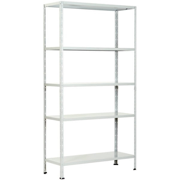 PROMETAL SCAFFALE PRO GRIGIO IN KIT 5 PIANI A GANCIO CM100X50X190