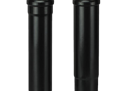 SAVE TUBO PER STUFE PELLETS TELESCOPICO PORCELLANATO NERO OPACO D.CM 8