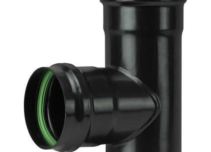 SAVE TUBO PER STUFE PELLETS A T F/F PORCELLANATO NERO OPACO D.CM 8