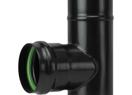 SAVE TUBO PER STUFE PELLETS A T M/F PORCELLANATO NERO OPACO D.CM 8