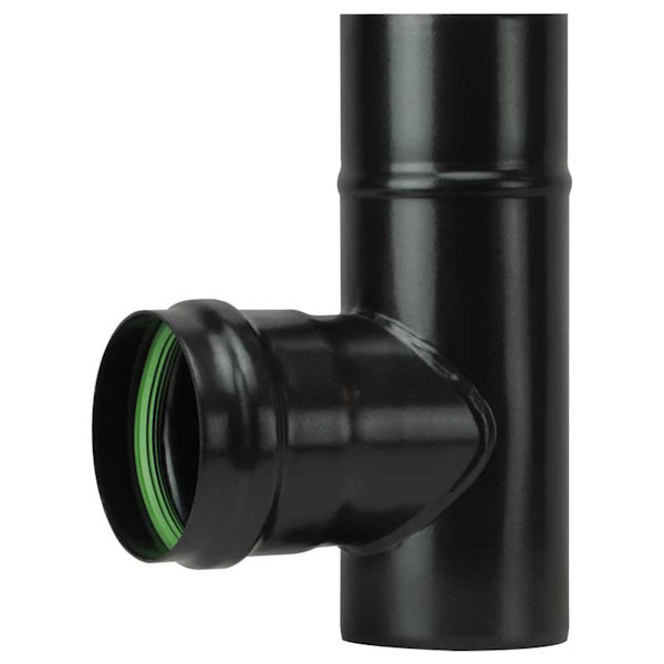 SAVE TUBO PER STUFE PELLETS A T M/F PORCELLANATO NERO OPACO D.CM 8