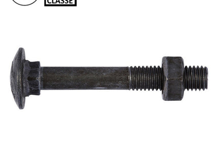 BULLONE A TESTA TONDA QUADRO SOTTOTESTA 4.8 UNI 5732 GREZZO M12X140