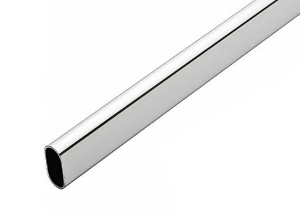 METAL STYLE TUBO PER ARMADIO OVALE IN FERRO CROMATO CM150