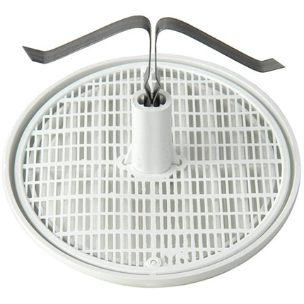 LA VENTILAZIONE GRIGLIA IN ABS TONDA CON MOLLE COLORE BIANCO