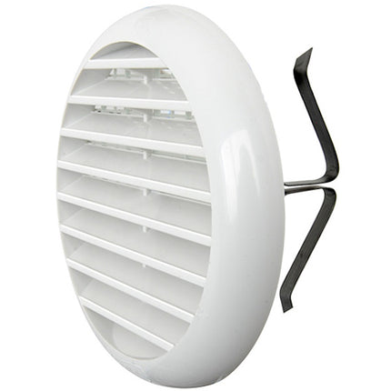 LA VENTILAZIONE GRIGLIA IN ABS TONDA CON MOLLE COLORE BIANCO