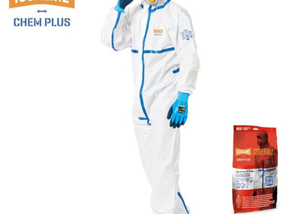 ISSA TUTA DI PROTEZIONE MONOUSO MOD. ISSALINE CHEM PLUS BIANCA