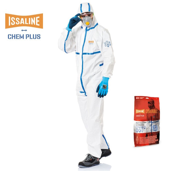 ISSA TUTA DI PROTEZIONE MONOUSO MOD. ISSALINE CHEM PLUS BIANCA