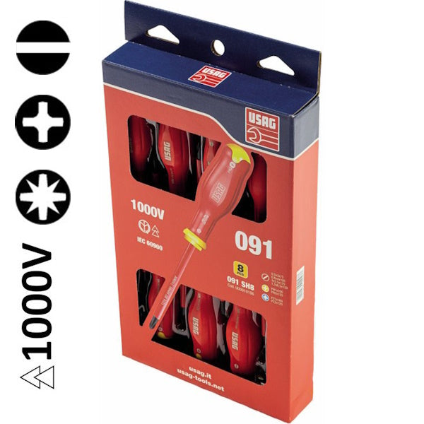USAG  091 SH8 SERIE DI 8 GIRAVITI ISOLATI 1000V