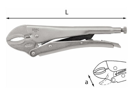 USAG  134 PINZA REGOLABILE AUTOBLOCCANTE GANASCE CONCAVE MM250