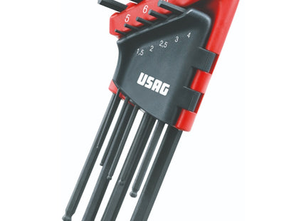 USAG  280 LTS/S9 9 CHIAVI MASCHIO ESAGONALI PIEGATE SFERICHE SERIE