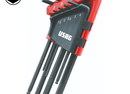 USAG  280 LTS/S9 9 CHIAVI MASCHIO ESAGONALI PIEGATE SFERICHE SERIE