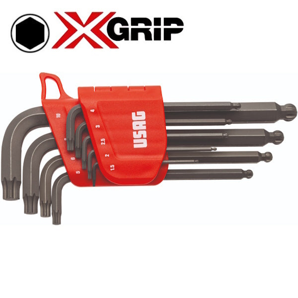 USAG  280 X/S9 9 CHIAVI MASCHIO ESAGONALI X-GRIP SFERICHE SERIE