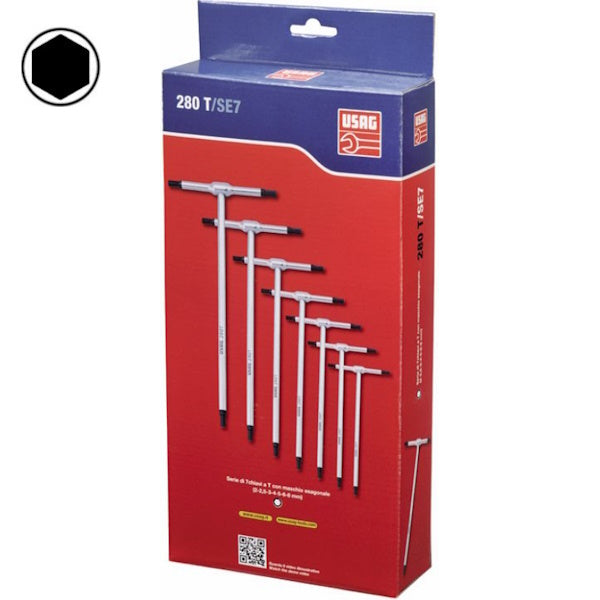 USAG  280 T/SE7 7 CHIAVI MASCHIO ESAGONALI A T SERIE