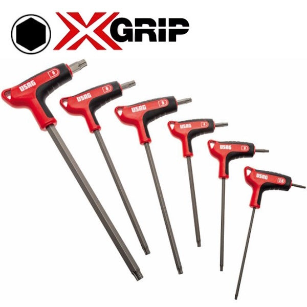 USAG  280 HX/SE6 6 CHIAVI MASCHIO ESAGONALI X-GRIP CON IMPUGNATURA