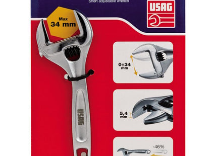 USAG  294AC CHIAVE REGOLABILE A RULLINO CORTA MM150