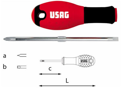 USAG  322 R_1X6X75 GIRAVITE REVERSIBILE PUNTA PIATTA E A CROCE PHILLIPS