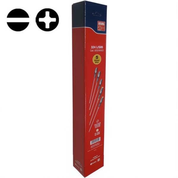 USAG  324 L/SH5 SERIE DI 5 GIRAVITI LUNGHI A TAGLIO E A CROCE