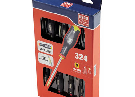 USAG  324 SH8 SERIE DI 8 GIRAVITI A TAGLIO E A CROCE PHILLIPS