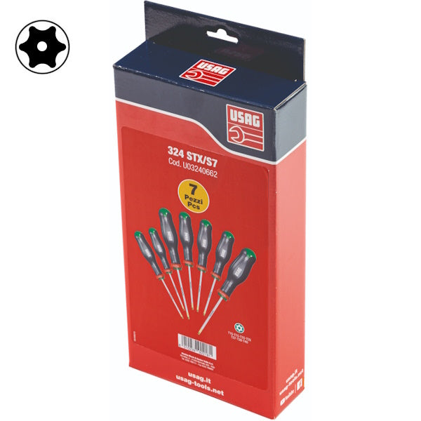 USAG  324 STX/S7 SERIE DI 7 GIRAVITI TORX TAMPER RESISTANT