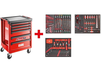 USAG  516 ST6MA CARRELLO START ASSORTIMENTO AUTORIPARAZIONE ROSSO