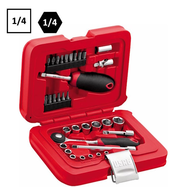 USAG  601 1/4 J34 ASSORTIMENTO CHIAVI A BUSSOLA E ACCESSORI PZ34