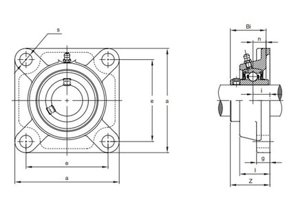 SUPPORTO IN GHISA CON CUSCINETTO UCF