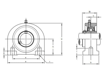 SUPPORTO IN GHISA CON CUSCINETTO UCPA