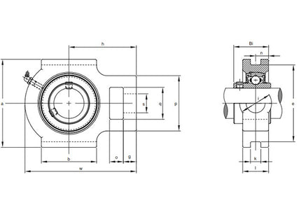 SUPPORTO IN GHISA CON CUSCINETTO UCT