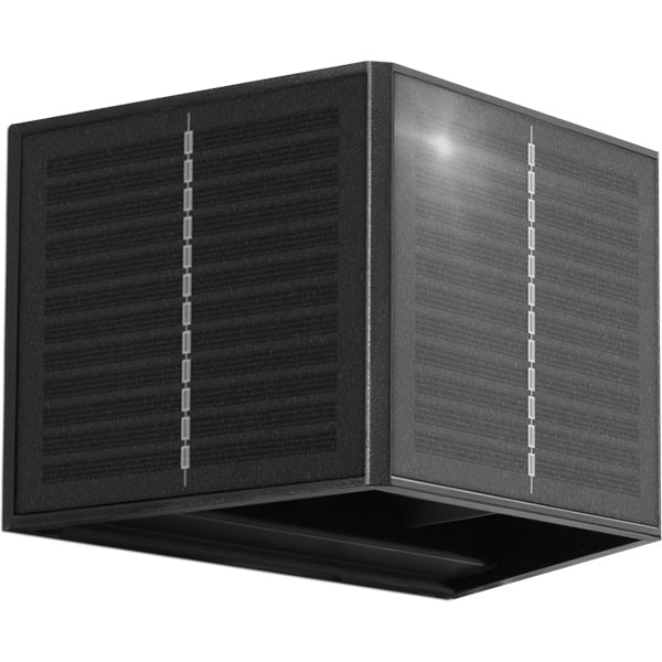 CENTURY APPLIQUE SOLARE LED UP&DOWN QUADRATA NERA 3,3W 4000K 70LM IP54