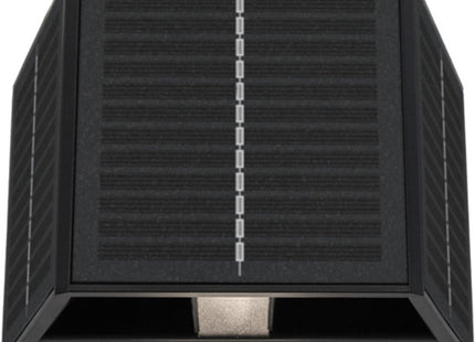 CENTURY APPLIQUE SOLARE LED UP&DOWN QUADRATA NERA 3,3W 4000K 70LM IP54