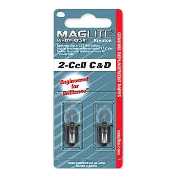 MAG-LITE LAMPADINE DI RICAMBIO MOD. 2-CELL C&D