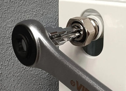 VIRAX CHIAVE A CRICCHETTO PER RADIATORI ATTACCO QUADRO 1/2" DA 3/8" A 1"